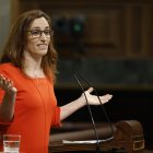 La ministra de Sanidad, Mónica García, durante su intervención en el pleno del Congreso, el pasado jueves. EFE/ Mariscal