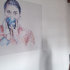 La atleta gallega Belén Toimil es la protagonista de la exposición