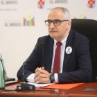 Olegario Ramón, ayer, en el Pleno del Consejo Comarcal.