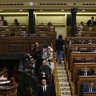 El líder del PP, Alberto Núñez Feijóo, durante su segunda intervención este miércoles en el Congreso.