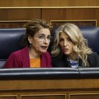  Las vicepresidentas primera y ministra de Hacienda, María Jesús Montero y segunda y titular de Trabajo, Yolanda Díaz.