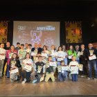 Foto de familia de los galardonados en la XXV edición de la Gala del Deporte de La Robla.
