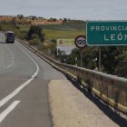 Límite de la autovía en la provincia de León.