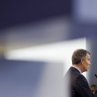  Feijóo ayer, en un acto con el presidente de Murcia.