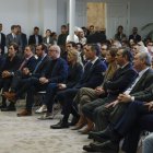 El presidente del gobierno, Pedro Sánchez, acompañado por sus ministros.