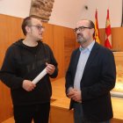 El director del festival, con Morala, ayer.