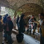 Un momento de la cata en una de las mazmorras del castillo.