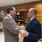Juan Carlos Suárez-Quiñones y Miguel Calvo, ayer.