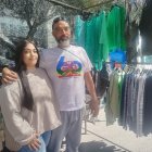 Luz, con su padre, Jesús Hernández.