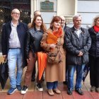 José Pedro Fernández Vázquez con parte de su equipo de apoyo ante el Colegio de Médicos.