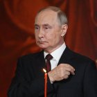  Putin celebrando ayer la Pascua ortodoxa.