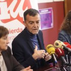 El coordinador de la Ejecutiva Federal de IU, Antonio Maíllo, ayer en Ponferrada.