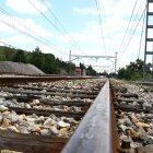 Tramo de ferrocarril entre León y Astorga.