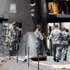 Tripulantes de un submarino australiano en la base HMAS Stirling de la Marina Real Australiana en Perth, Australia Occidental, Australia, en una imagen de archivo. EFE/EPA/RICHARD WAINWRIGHT AUSTRALIA AND NEW ZEALAND OUT[AUSTRALIA AND NEW ZEALAND OUT]