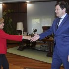 El presidente de la Junta de Castilla y León, Alfonso Fernández Mañueco, mantiene un encuentro con la nueva presidenta del Tribunal Superior de Justicia de Castilla y León, Ana del Ser, este jueves.