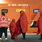 Imagen de un grupo de menores migrantes en Canarias.