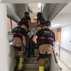 Bomberos de León, durante una incidencia.