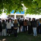 Minuto de silencio en la Universidad de León.