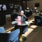 Gabi Oca, la semana pasada en la cafetería de San Marcos, durante la entrevista.