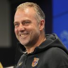 El entrenador alemán del FC Barcelona, Hansi Flick, durante la rueda de prensa ofrecida en la Ciudad Deportiva Joan Gamper, de cara la partido de la Liga que jugarán contra el Real Valladolid. EFE/Alejandro García