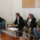 Roberto Aller, Iván Alonso y la pedánea de San Cristóbal y el alcalde de barrio de San Adrián.