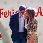 Illa y la vicepresidenta Montero en la caseta del PSC en la Feria de Abril de Barcelona.