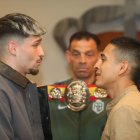 Antonio Barrul y Raúl Zabala, durante su cara a cara en la capital leonesa previo al Campeonato de España.
