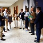 Los portavoces, antes de su junta de ayer.