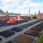 Celebración del Día de la Victoria en la Plaza Roja de Moscú.