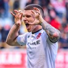 Santi Samanes anotó el primer gol de la Cultural ante el Barakaldo, que fue decisivo para conseguir un triunfo necesario.