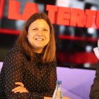 Yasodhara López, en los estudios de La 8 en Ponferrada.