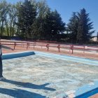 Obras en la piscina de La Bañeza.