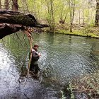 Los ríos, con caudales altos, no ofrecen las mejores condiciones para la pesca a día de hoy.