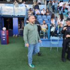 Javi Rey se mostró muy intenso desde su banquillo durante el derbi.