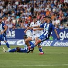 Esquerdo provocó la explosión de júbilo del deportivistmo con su gol.
