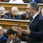 Santiago Abascal se dirige al presidente del Gobierno en la sesión de control al Ejecutivo.