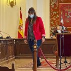 La acusada, en un juicio anterior en la Audiencia.