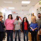 Delegacion leonesa durante su visita al centro de San Juan de Dios en Barcelona.