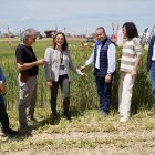 La consejera de Agricultura y Ganadería, María González Corral, visita la Feria Demoagro, en Medina del Campo. LETICIA PÉREZ