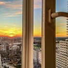 Madrid visto desde un piso en una torre de la capital de España.