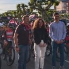 Momento de la salida de la Marcha BTT de Bembibre.