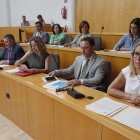 Parte de la oposición de San Andrés en un pleno con los concejales del PP abajo, y los de Vox y no adscrita arriba.