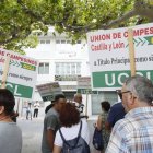 Miembros de UCCL en una reciente movilización en León.