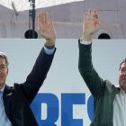 Feijóo junto a Mañueco en Valaldolid.