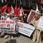 Manifestación reciente en apoyo a la plantilla.