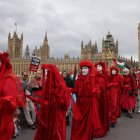 Protesta en Londres en solidaridad con Gaza.