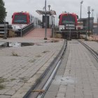 Trenes en el apeadero de la Asunción.
