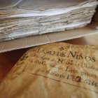 Libro de los niños expósitos que se conserva en el Archivo Histórico Provincial.