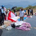 Más de 40 pilotos participaron en la prueba de parapente.