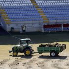 La Liga Profesional de Fútbol ya obligó a la Cultural a cambiar el césped del Reino de León en el anterior ascenso a Segunda, en el año 2017.